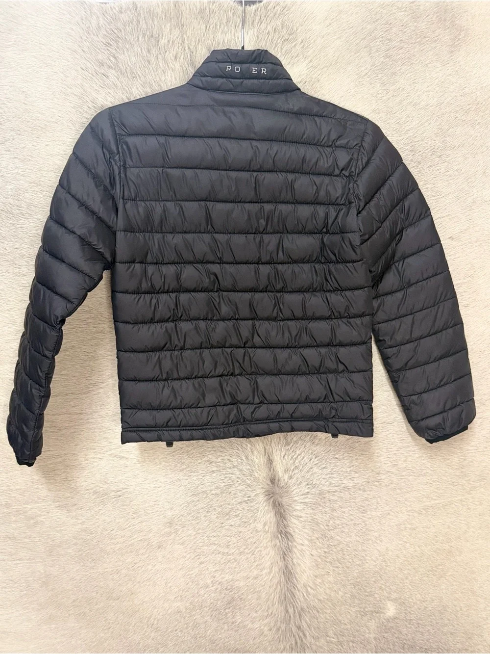 Roper Black Quilted Puffer Jacket for Kids